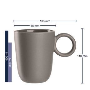 Massangaben zur Keramiktasse ROMA 400 ml taupe