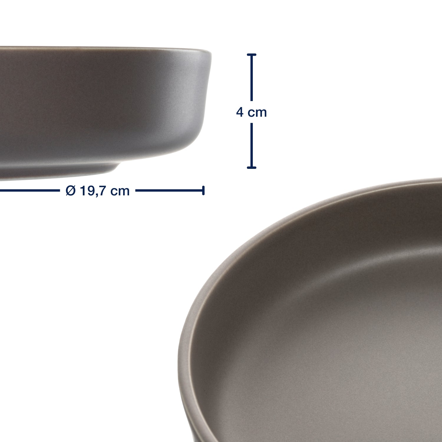 Massangaben zu Geschirrset ROMA taupe 12-teilig