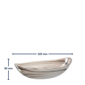Massangaben zu Schale ALABASTRO 32 cm beige oval