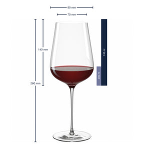 Massangaben zu Rotweinglas BRUNELLI 740 ml mit persönlicher Gravur