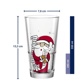 Massangaben zu Trinkglas RIPOSO 330 ml Weihnachtsmann