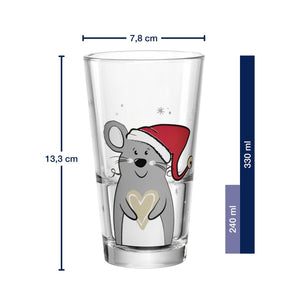 Massangaben zu Trinkglas RIPOSO 330 ml Maus