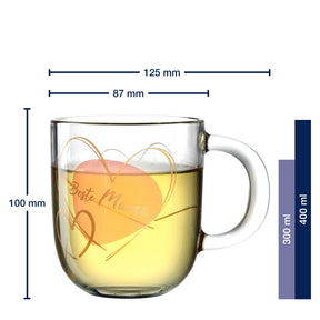 Massangaben zu Tasse EMOZIONE 400 ml apricot 'Beste Mama