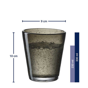 Massangaben zu Trinkglas BURANO 330 ml dunkelgrau