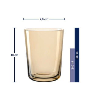 Massangaben zu Trinkglas LEGGERO 330 ml tosca