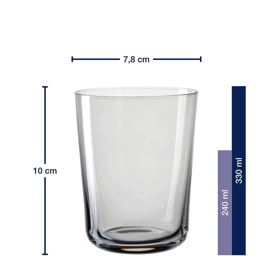 Massangaben zu Trinkglas LEGGERO 330 ml sasso 4er-Set