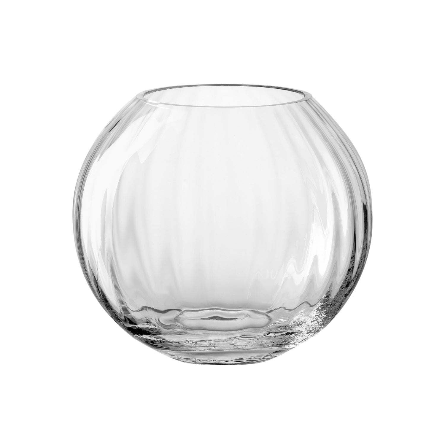Kugelvase POESIA aus klarem Glas, Frontansicht