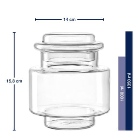 Massangaben zu Dose PER TUTTO 16 cm mit Glaskörper und Deckel