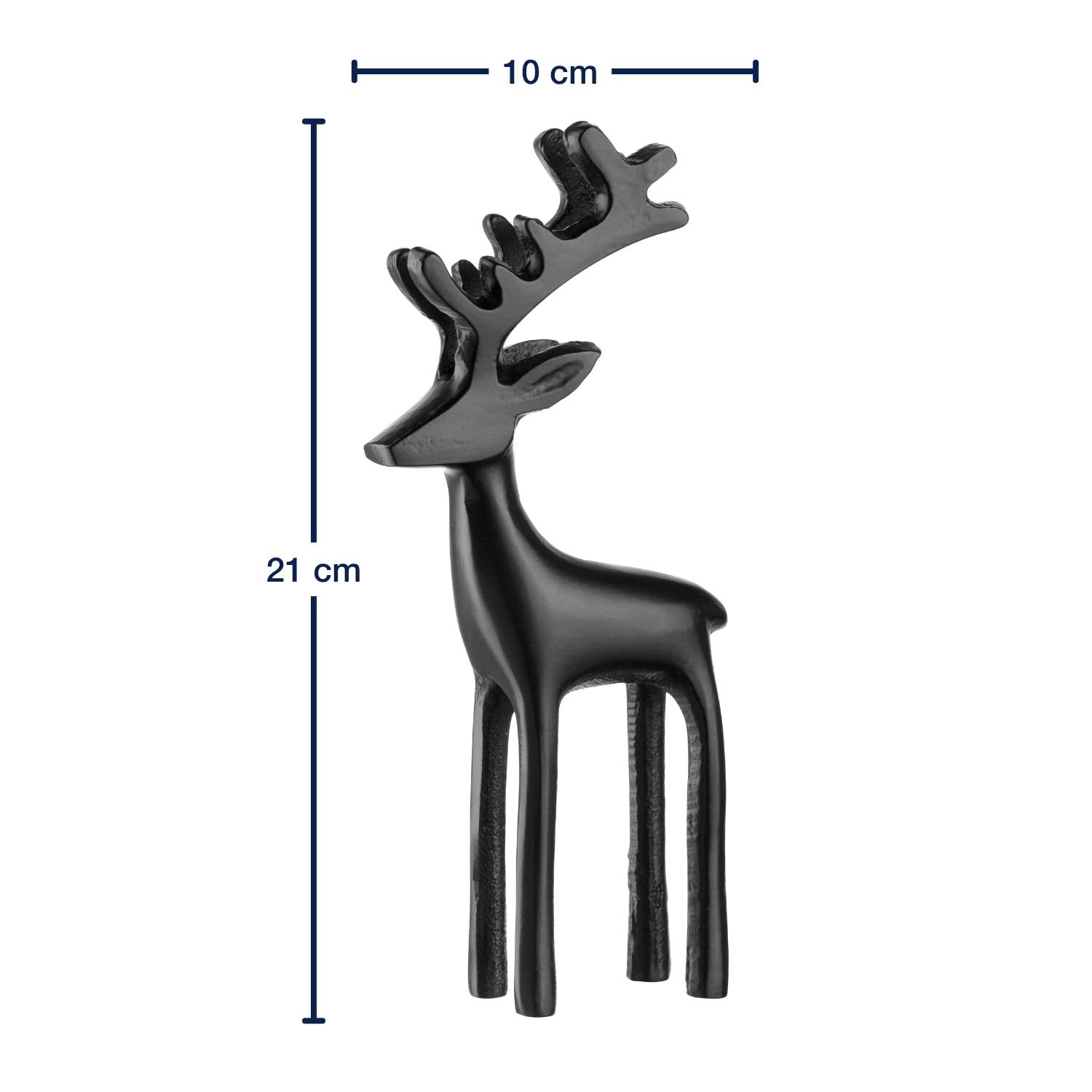Massangaben zu Hirsch RIPOSO 21 cm schwarz