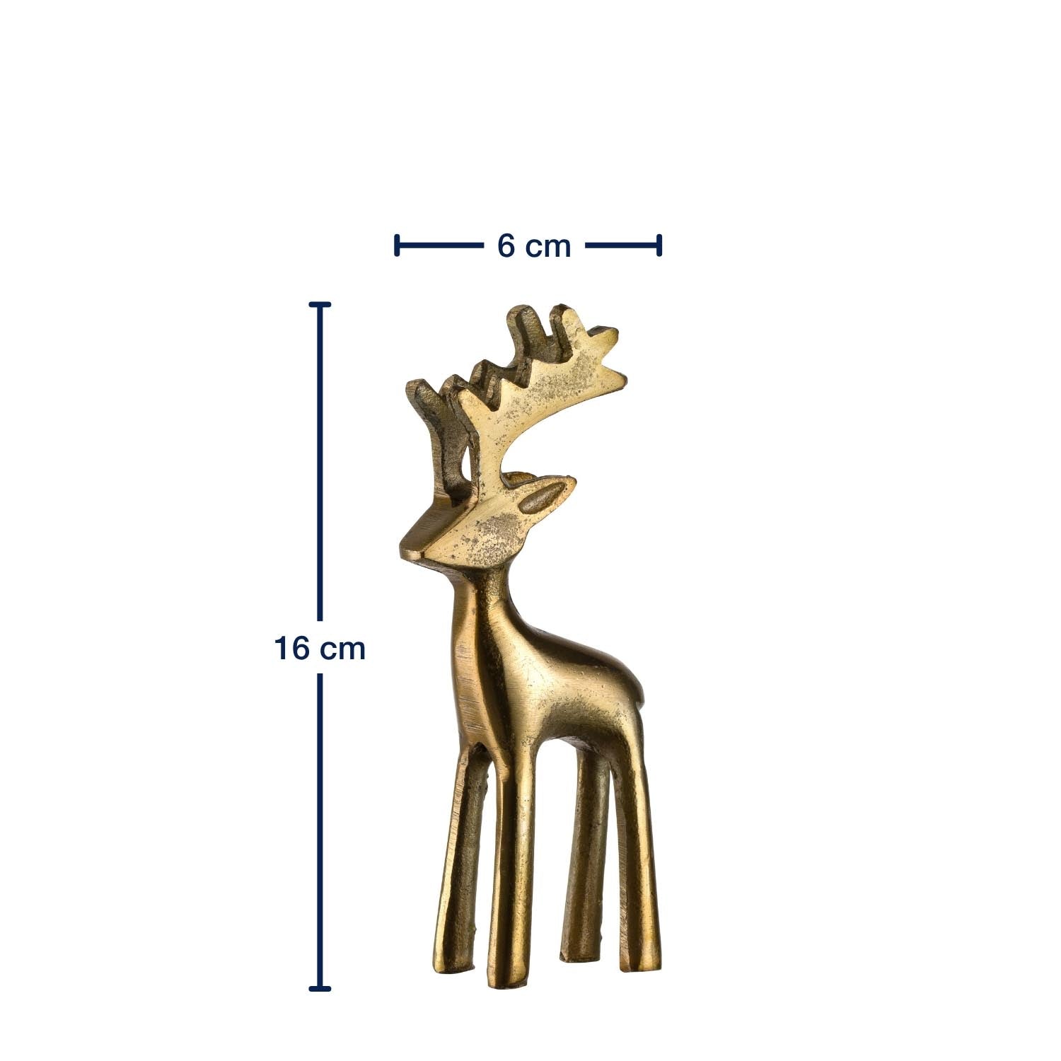 Massangaben zu Hirsch RIPOSO 16 cm gold