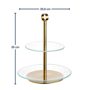 Massangaben zu Etagere CENA gold 2-teilig