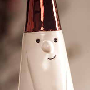 Weihnachtsmann GIANNI mit weißem Körper, roter Mütze, lächelndem Gesicht
