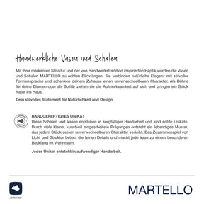 MARTELLO Tischlicht, Informationen zu handwerklicher Fertigung und Material
