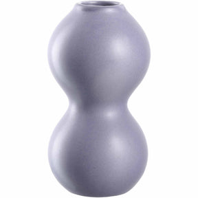 Keramikvase VIVACE in Lila mit geschwungener Doppelkugel-Form