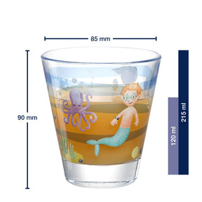 Massangaben zu Trinkglas BAMBINI AVVENTURA 215 ml Meer 6er-Set