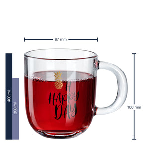 Massangaben zur Tasse EMOZIONE 400 ml 'OH HAPPY DAY