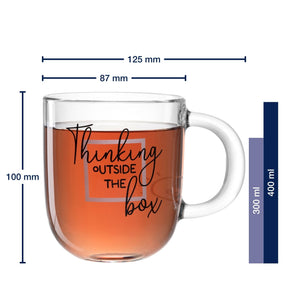 Massangaben zu Tasse UFFICIO 400 ml 'Thinking outside the box