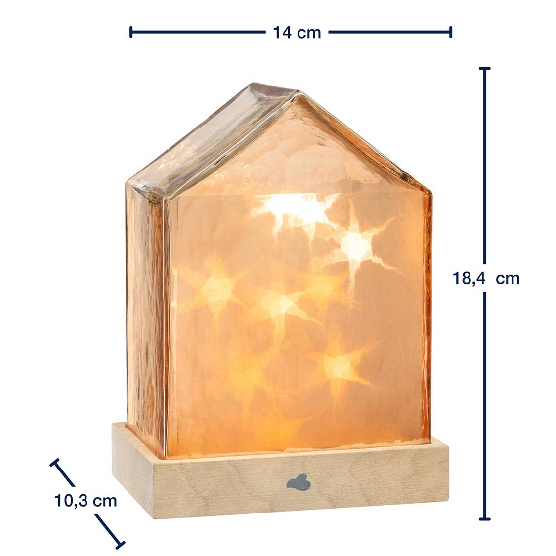 Massangaben zu LED Haus 18 cm amber MAGICO