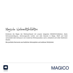 LED Haus 22 cm amber MAGICO, Produktverpackung mit Beschreibung