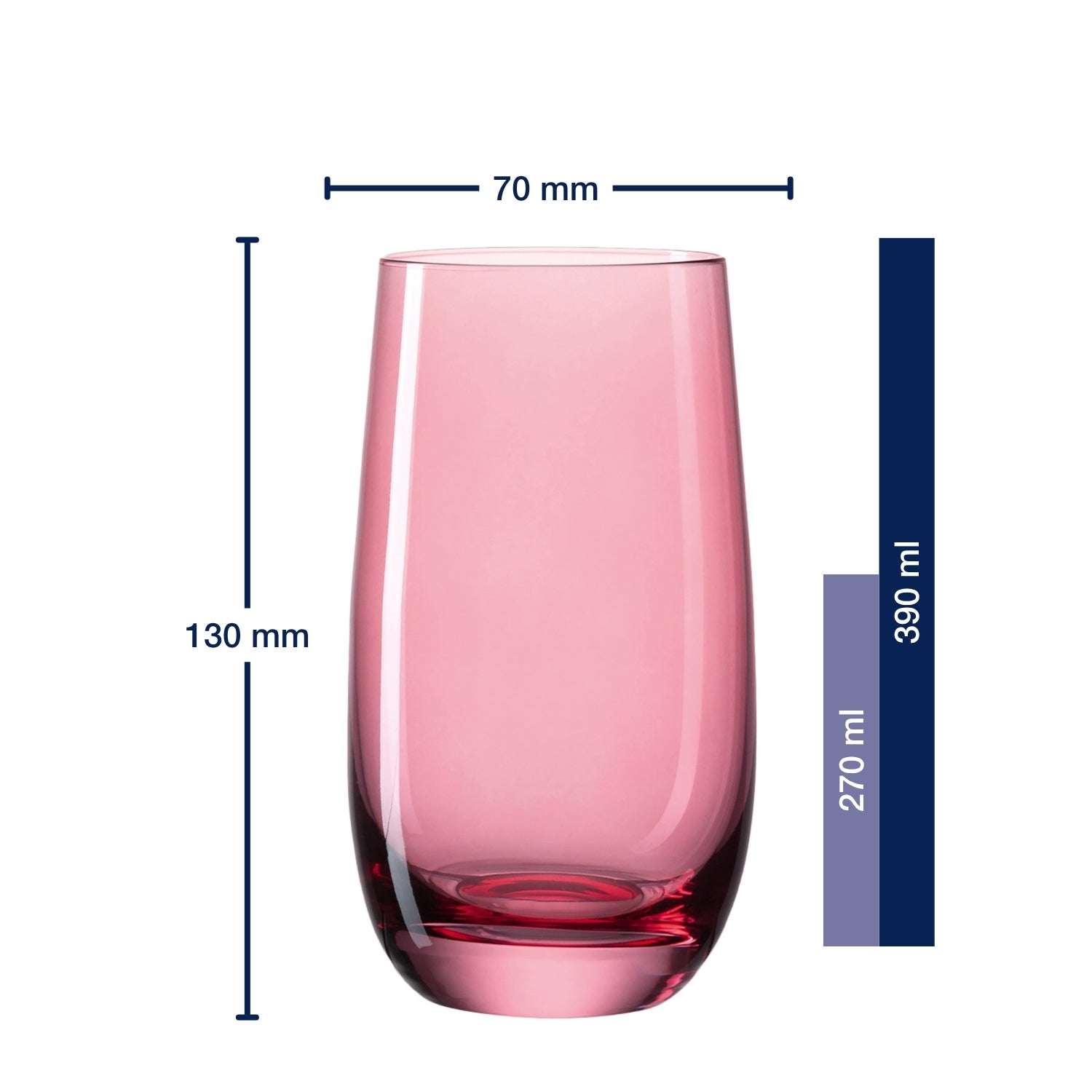 Massangaben zu Trinkglas SORA 390 ml 6er-Set