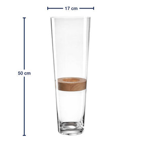 Massangaben zur Vase 50 cm mit Holzeinsatz MAGICO