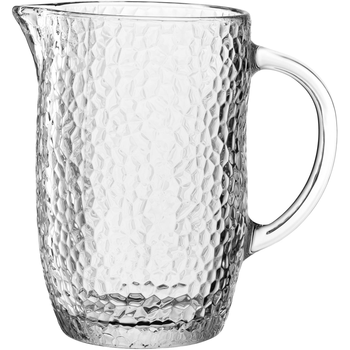 Krug MATERA mit strukturierter Oberflaeche, klares Glas, Henkel