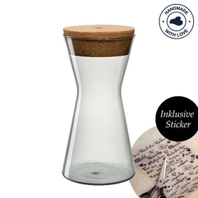 Dose FORMA X mit Korkdeckel, inklusive Sticker