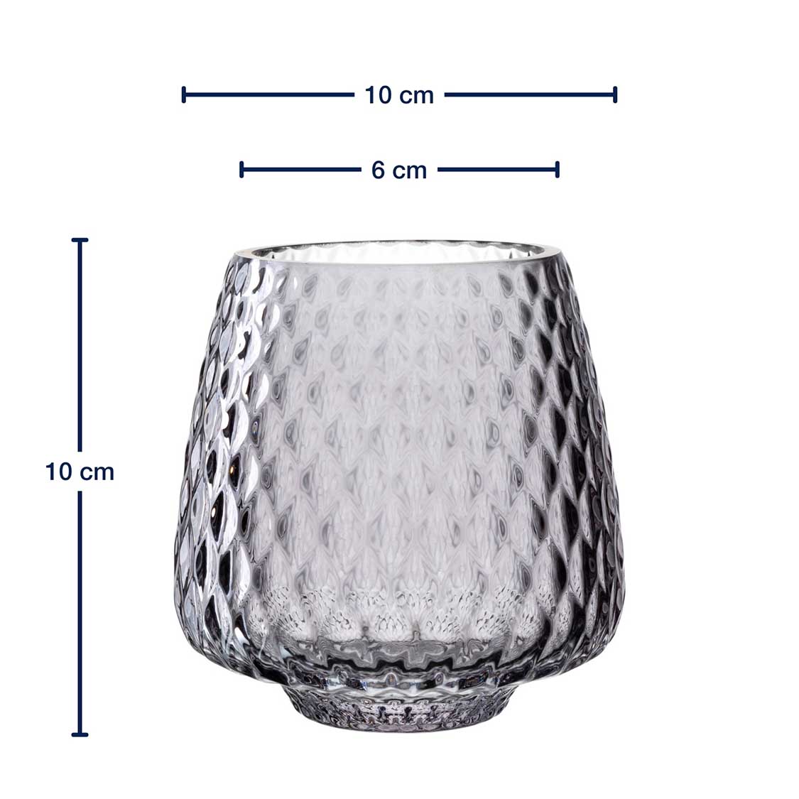 Massangaben zu Tischlicht GIULIA 10 cm grau