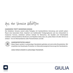 Produktinformationen und Handwerksbeschreibung zur Vase GIULIA