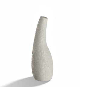Keramikvase ARCO 30 cm in Taupe mit asymmetrischer, geschwungener Form