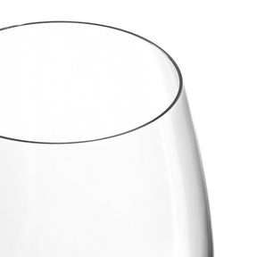 Klares Wasserglas DAILY 370 ml, Detailaufnahme des Randes und der Wandung