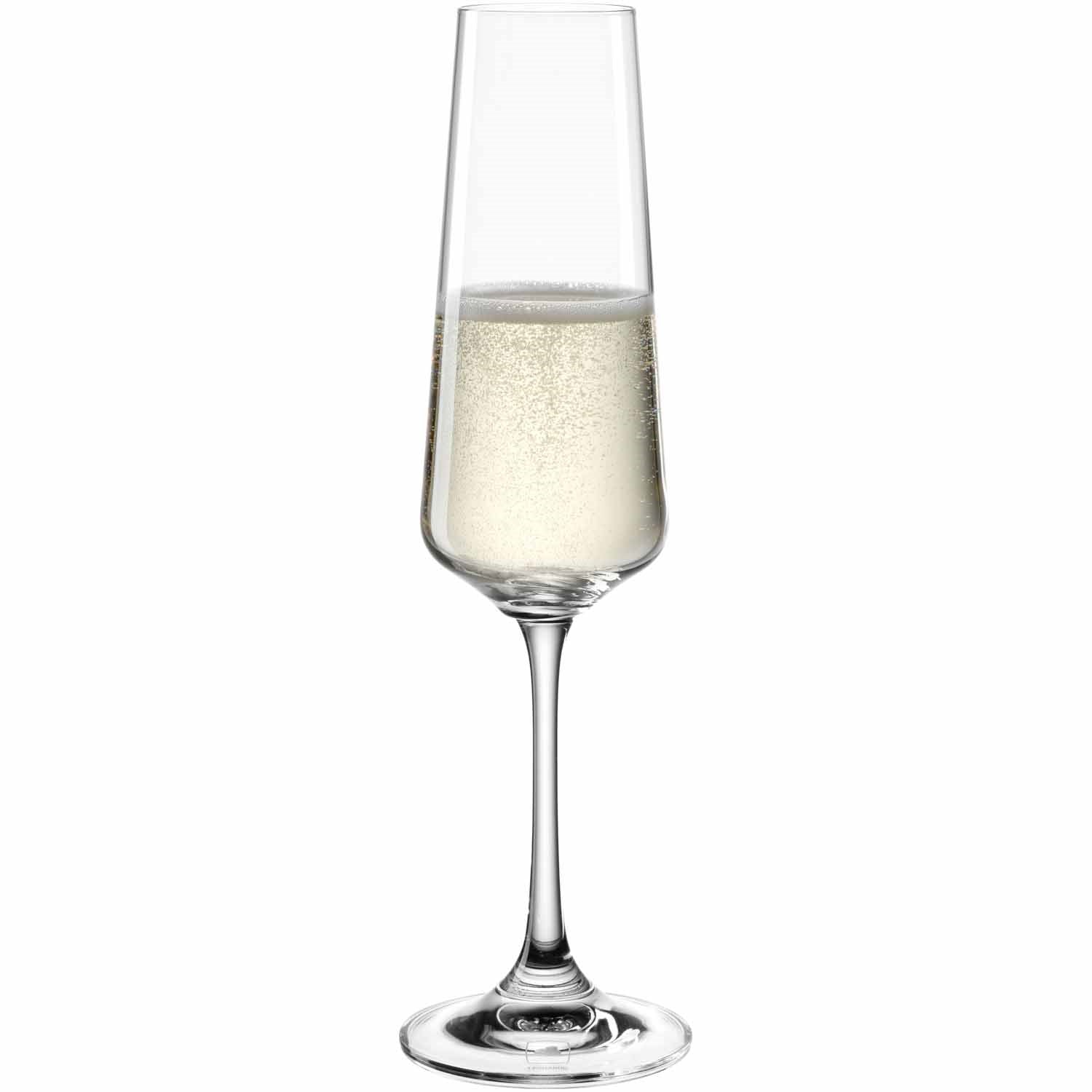 Sektglas PALADINO mit Sekt gefüllt vor weißem Hintergrund