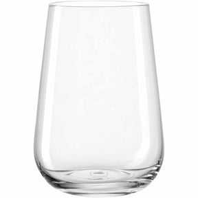 Trinkglas PALADINO aus klarem Glas, leeres Einzelglas vor weißem Hintergrund