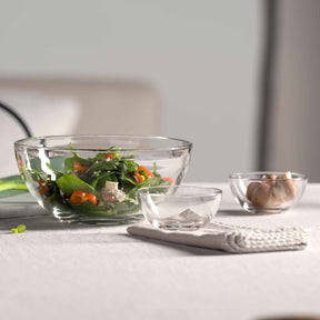 Schale CUCINA 10 cm 6er-Set mit Salat auf Tisch arrangiert
