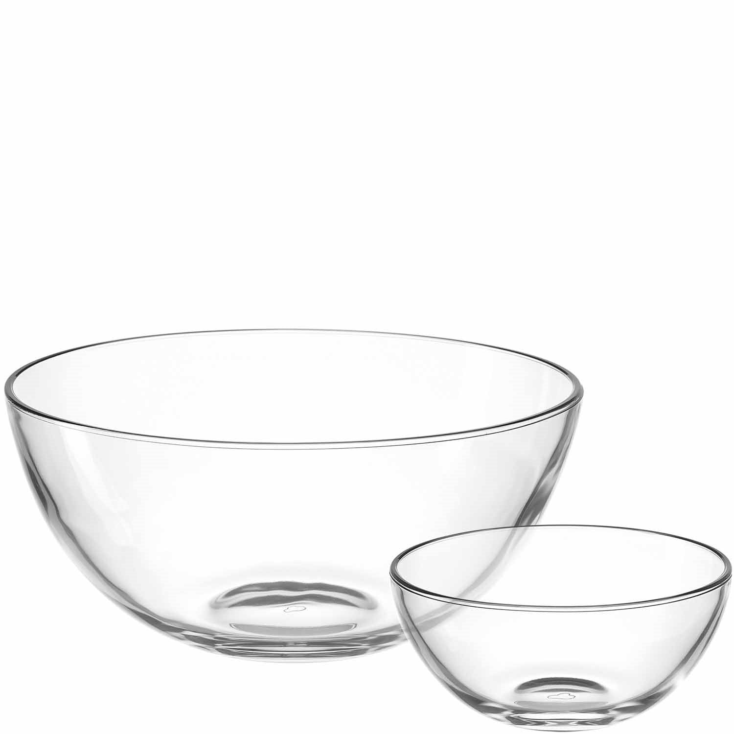 Schalenset L CUCINA mit zwei verschiedenen Glasschalen