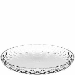 Teller CUCINA OPTIC 18 cm, klares Glas mit strukturiertem Wellenrand, Draufsicht
