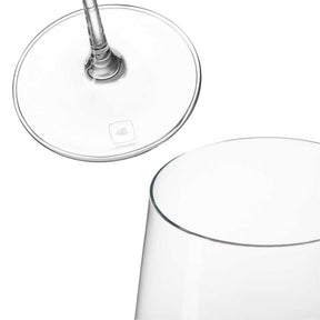 Rieslingglas BRUNELLI von oben und seitlich, klares Glas