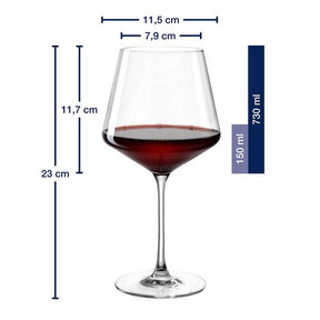 Massangaben zu Burgunderglas PUCCINI 730 ml