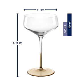 Massangaben zu Champagnerschale PUCCINI 350 ml gold