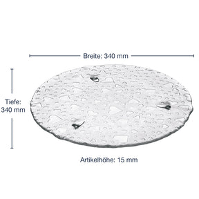 Massangaben zu Platte HEART 34 cm mit Herzoptic