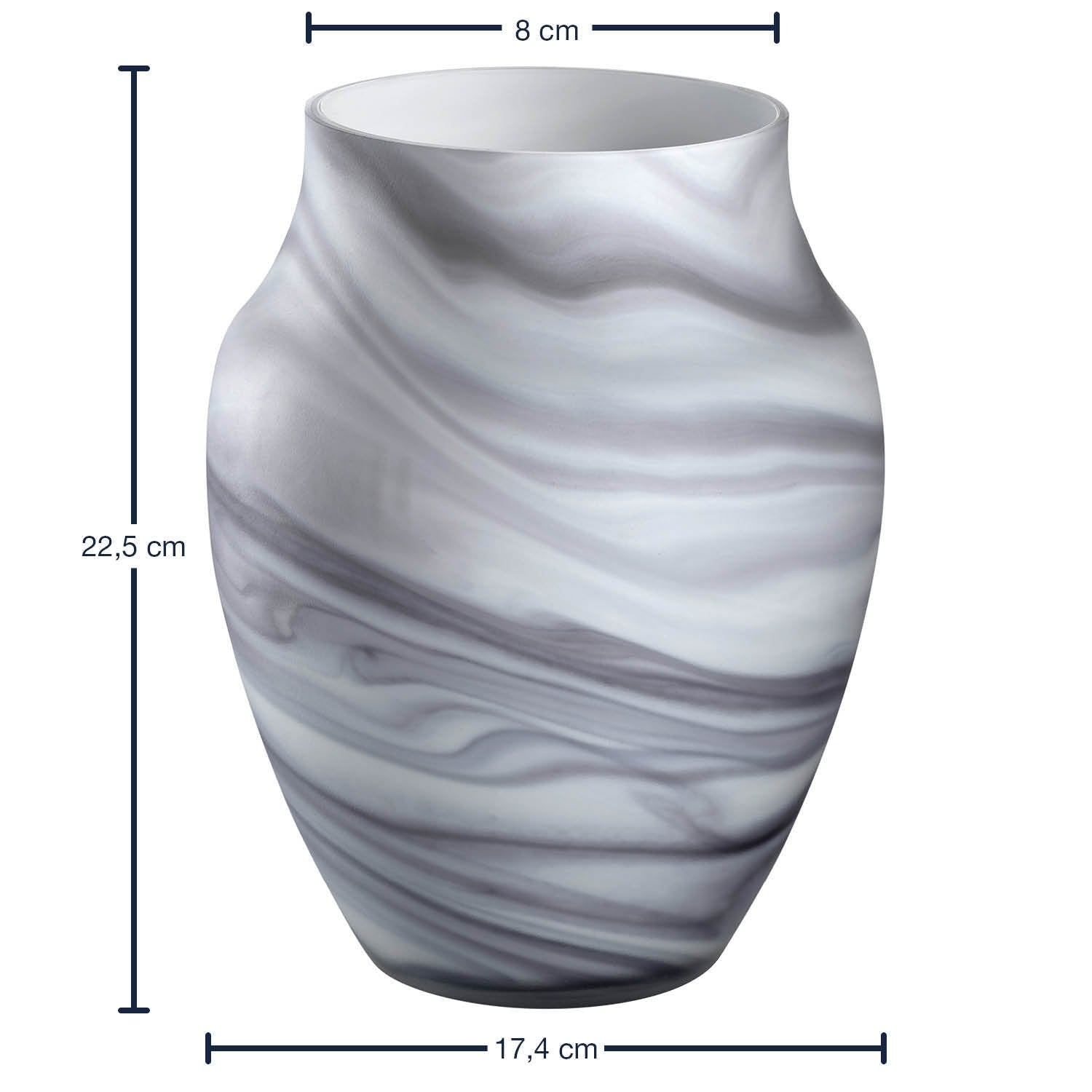 Massangaben zu Vase POESIA 23 cm Marmoroptik