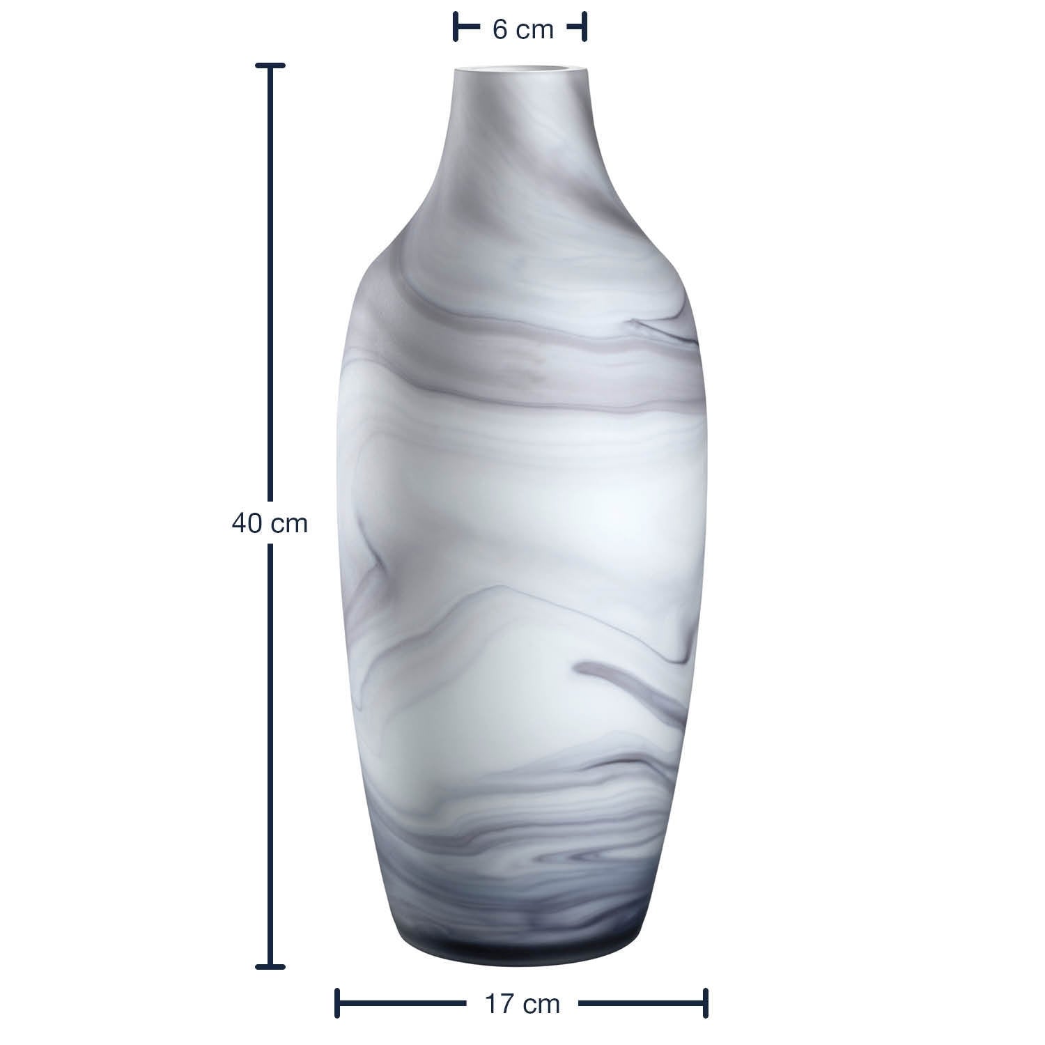 Massangaben zu Vase POESIA 40 cm Marmoroptik