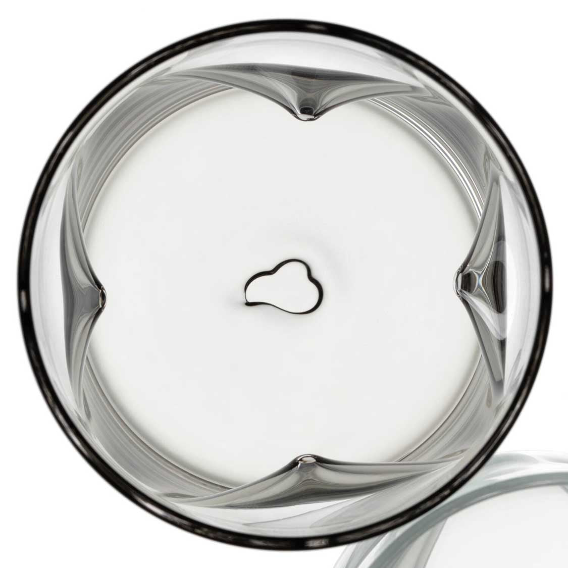 Trinkglas VESUVIO von oben, Draufsicht auf leeres Glas