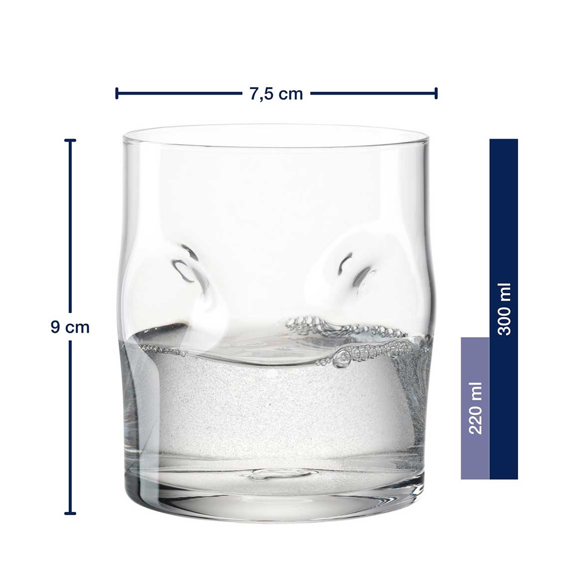 Massangaben zu Trinkglas VESUVIO 300 ml