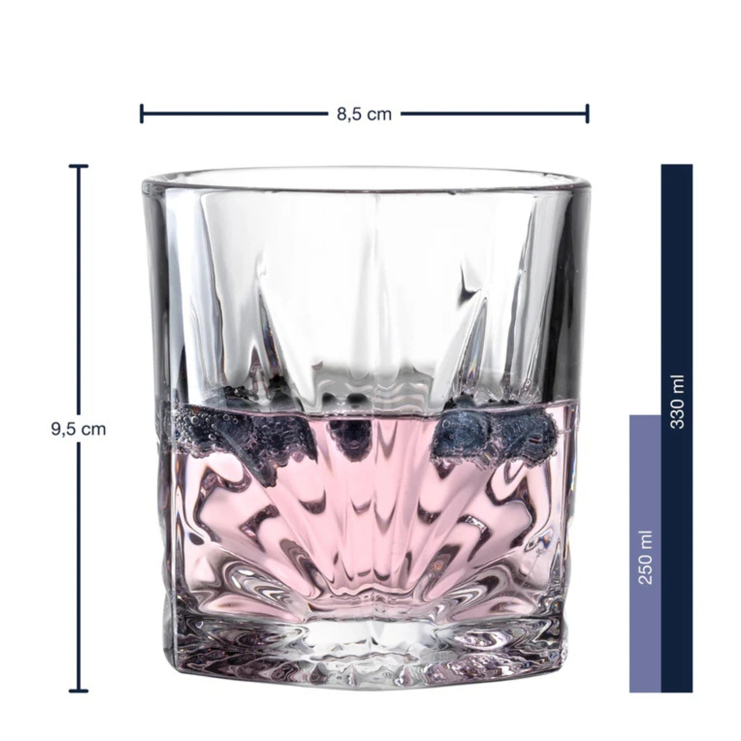 Massangaben zu Whiskybecher DOF CAPRI 330 ml
