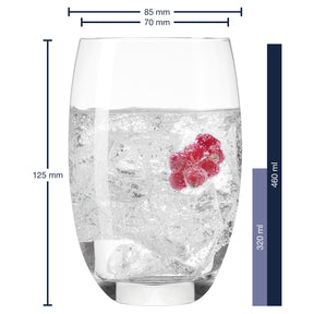 Massangaben zu Trinkglas CHEERS 450 ml mit persönlicher Gravur