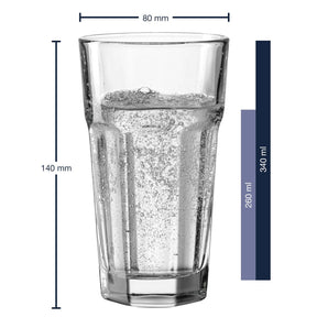 Massangaben zu Trinkglas ROCK 340 ml mit persönlicher Gravur