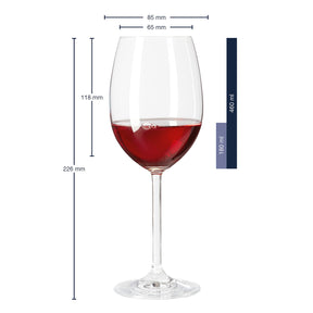 Massangaben zu Rotweinglas DAILY 460 ml mit persönlicher Gravur
