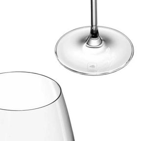 Rotweinglas CHEERS von oben und von der Seite, klares Glas