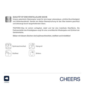 Produktinformationen und Pflegeanleitung zum CHEERS Rotweinglas